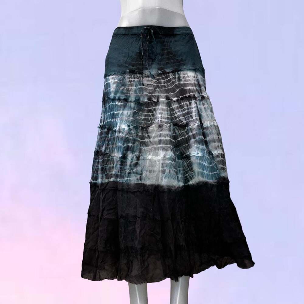 Vintage 90s y2k tie dye maxi skirt boho